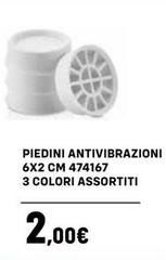 Piedini Antivibrazioni 6x2 Cm 474167 3 Colori Assortiti