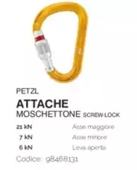 Petzl Attache Moschettone Screw-lock