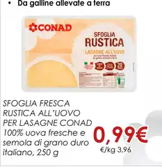 Conad - Sfoglia Fresca Rustica All'Uovo Per Lasagne