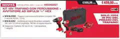 Milwaukee - Kit 18v Trapano Con Percussione + Avvitatore Ad Impulsi
