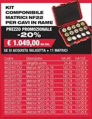 Milwaukee - Kit Componibile Matrici Nf22 Per Cavi In Rame