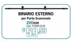 Binario Esterno Per Porta Scorrevole 200cm