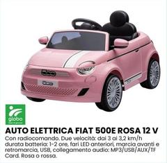 Globo - Auto Elettrica Fiat 500e Rosa 12 V