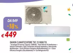 Daikin - Climatizzatore TXC 25 9000 TU
