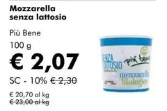 Più Bene - Mozzarella Senza Lattosio