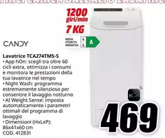 Candy - Lavatrice TCA274TM5-S