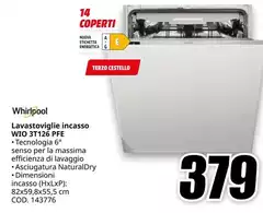 Whirlpool - Lavastoviglie Incasso W10 31126 PFE