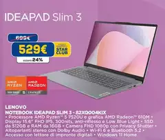Notebook Slim 3 - 82XQ004KIX