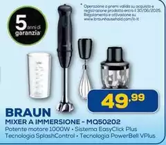Braun - Mixer A Immersione - MQ50202