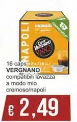 Vergnano - 16 Caps Pawibili Compatibili Lavazza A Modo Mio Cremoso/Napoli