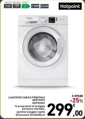 Hotpoint - Lavatrice Carica Frontale NK792W7IT