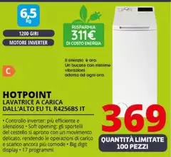 Hotpoint - Lavatrice A Carica Dall'Alto EU TL R4256BS IT 