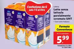 Latteria - Latte Senza Lattosio Parzialmente Scremato UHT