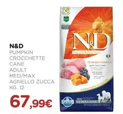 Farmina N&D - Pumpkin Crocchette Cane Adult Med/Max Agnello Zucca