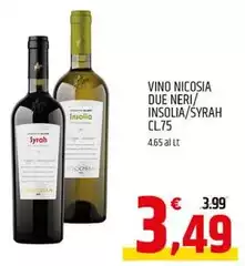 Nicosia - Vino  Due Neri/ Insolia/syrah