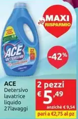 Ace - Detersivo Lavatrice Liquido
