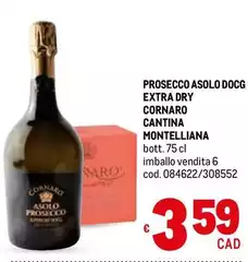 Cornaro - Prosecco Asolo DOCG Extra Dry