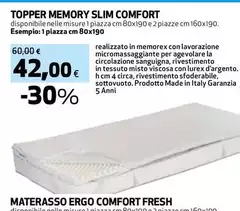 Fresh - Topper Memory Slim Comfort