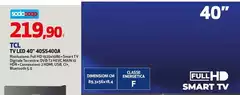 TCL - Tv Led 40" 40S400A
