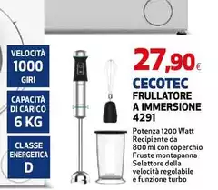 Cecotec - Frullatore A Immersione 4291