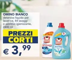 Omino Bianco - Detersivo Liquido Per Lavatrice, 44 Lavaggi O Additivo Igienizzante