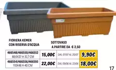 Riserva - Fioriera Kemer Con  D'Acqua