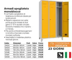 Armadi Spogliatoio Monoblocco