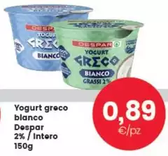Despar - Yogurt Greco Blanco 2%/ Intero