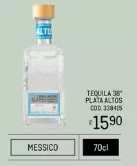 Tequila 38° Plata Altos