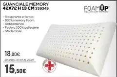Solo - Guanciale Memory 42x72 H 13 Cm