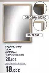 Solo - Specchio Muro 452376 Noce