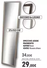 Solo - Specchio Jessie Pavimento 424760 Noce