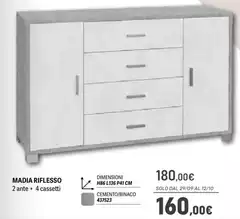 Solo - Madia Riflesso 2 Ante + 4 Cassetti