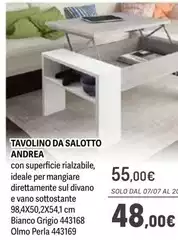 Olmo - Tavolino Da Salotto Andrea