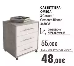 Omega - Cassettiera  3 Cassetti