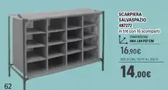 Solo - Scarpiera Salvaspazio 487272 In Tint Col 16 Scomparti Solo - Scarpiera Salvaspazio 487272 In Tint Col 16 Scomparti