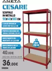 Solo - Scaffale In Metallo 90X40X180 cm