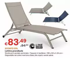 Lettino Prendisole