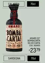 Calabria - Amaro 33° SIVIO Carta