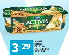 Danone - Yogurt Activia Frutta E Fibre/ Vellutato