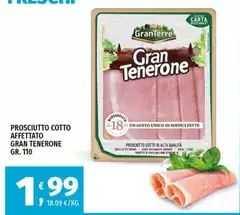Granterre - Prosciutto Cotto Affettato Tenerone