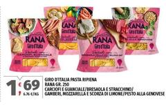 Rana - Pasta Ripiena Carciofi E Granciale/bresaola E Stracchino/gamberì, Mozzarella E Scoza Di Limone/pesto Alla Genovese