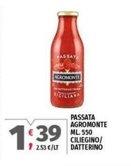Agromonte - Passata ML. 550 Ciliegino/ Datterino Agromonte - Passata ML. 550 Ciliegino/ Datterino