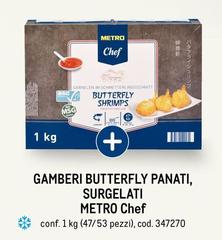 Metro chef - Gamberi Butterfly Panati, Surgelati
