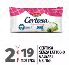 Galbani - Certosa Senza Lattosio