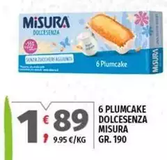 Misura - 6 Plumcake Dolcesenza