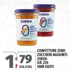 Zuegg - Confetture Zero Zuccheri Aggiunti