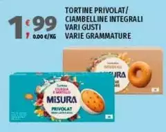 Misura - Tortine Privolat/Ciambelline Integrali