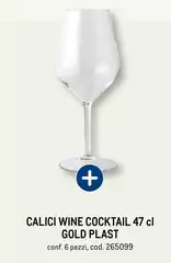 Gold - Calici Wine Cocktail  Plast