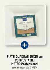 Piatti Quadrati 15X15 Cm Compostabili